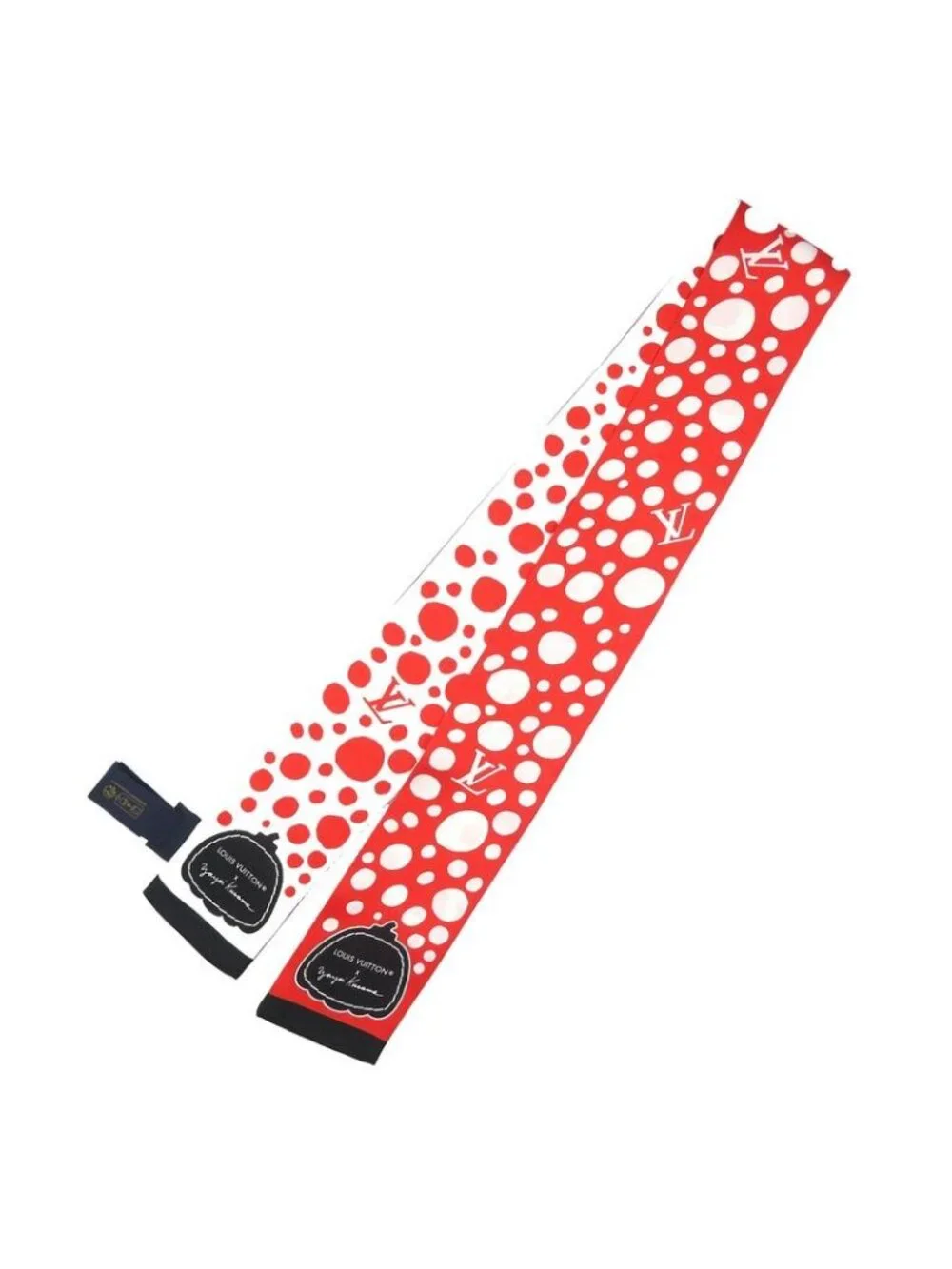 Louis Vuitton YK Bandeau Infinity Dot Yayoi Kusama Silk Red White Black